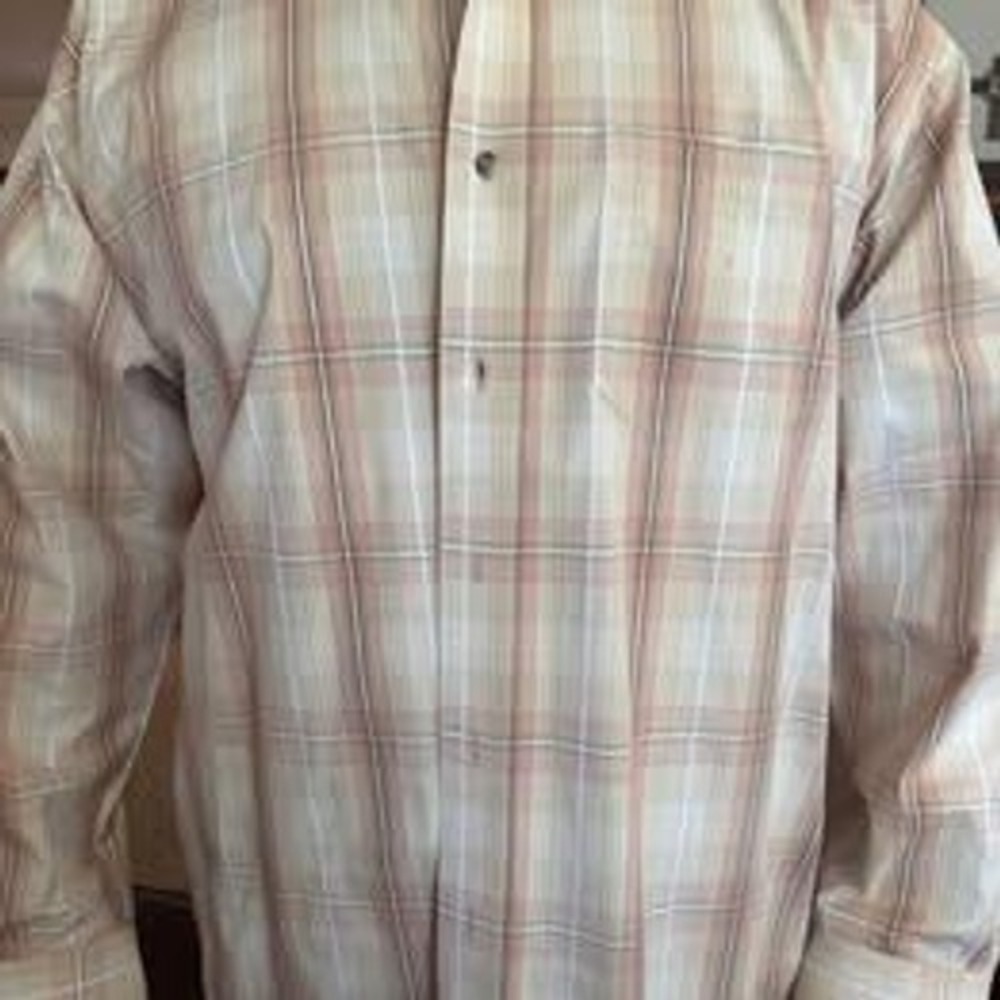 Dress Shirt, Ariat XXL Brown Plaid Long Sleeve Button Up Western Cowboy Workwear